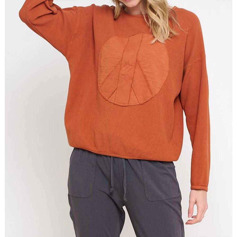 NEW COTTON LANI patch star sweatshirt in cedar